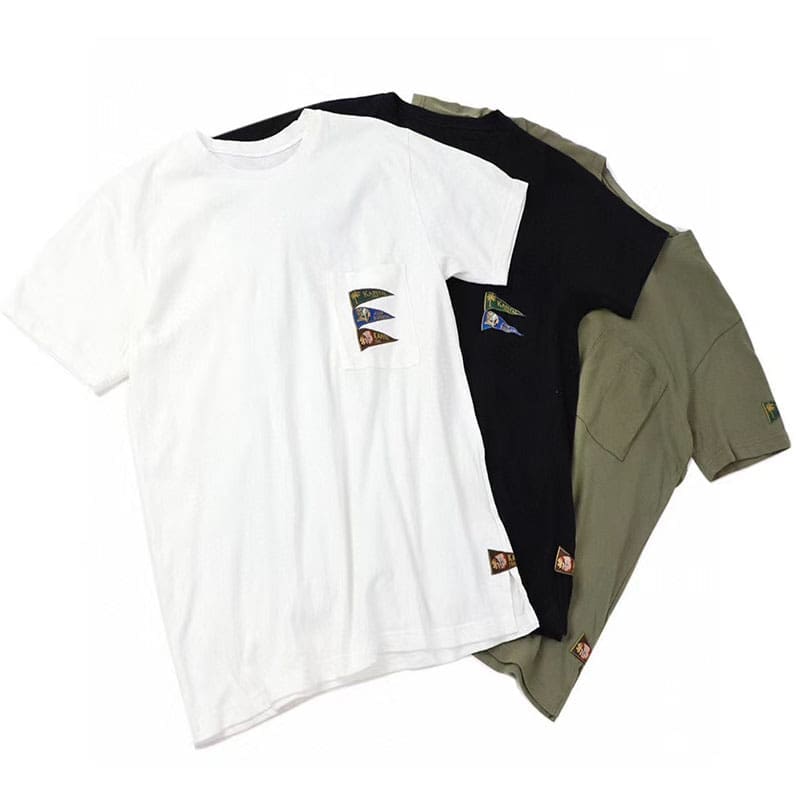 Kapital Four Flags Embroidered Slub Cotton T-Shirt