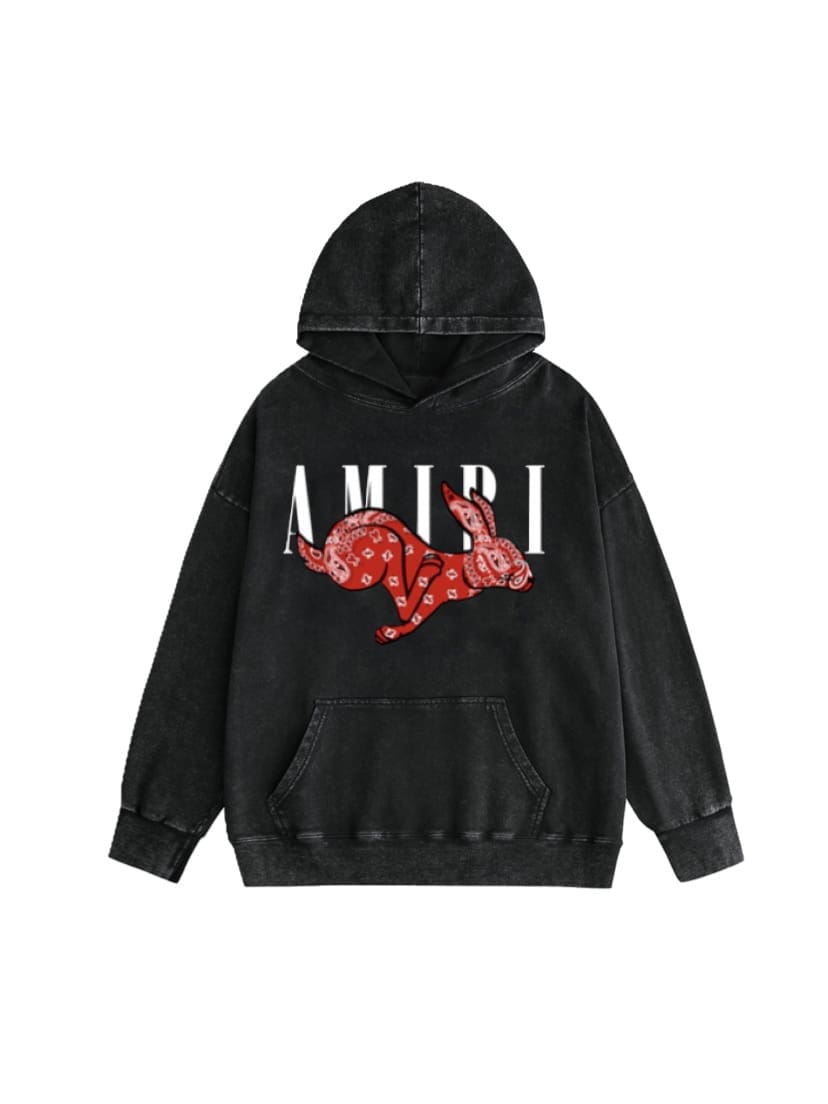 Amiri Washed Wear Pullover Hoodie 2