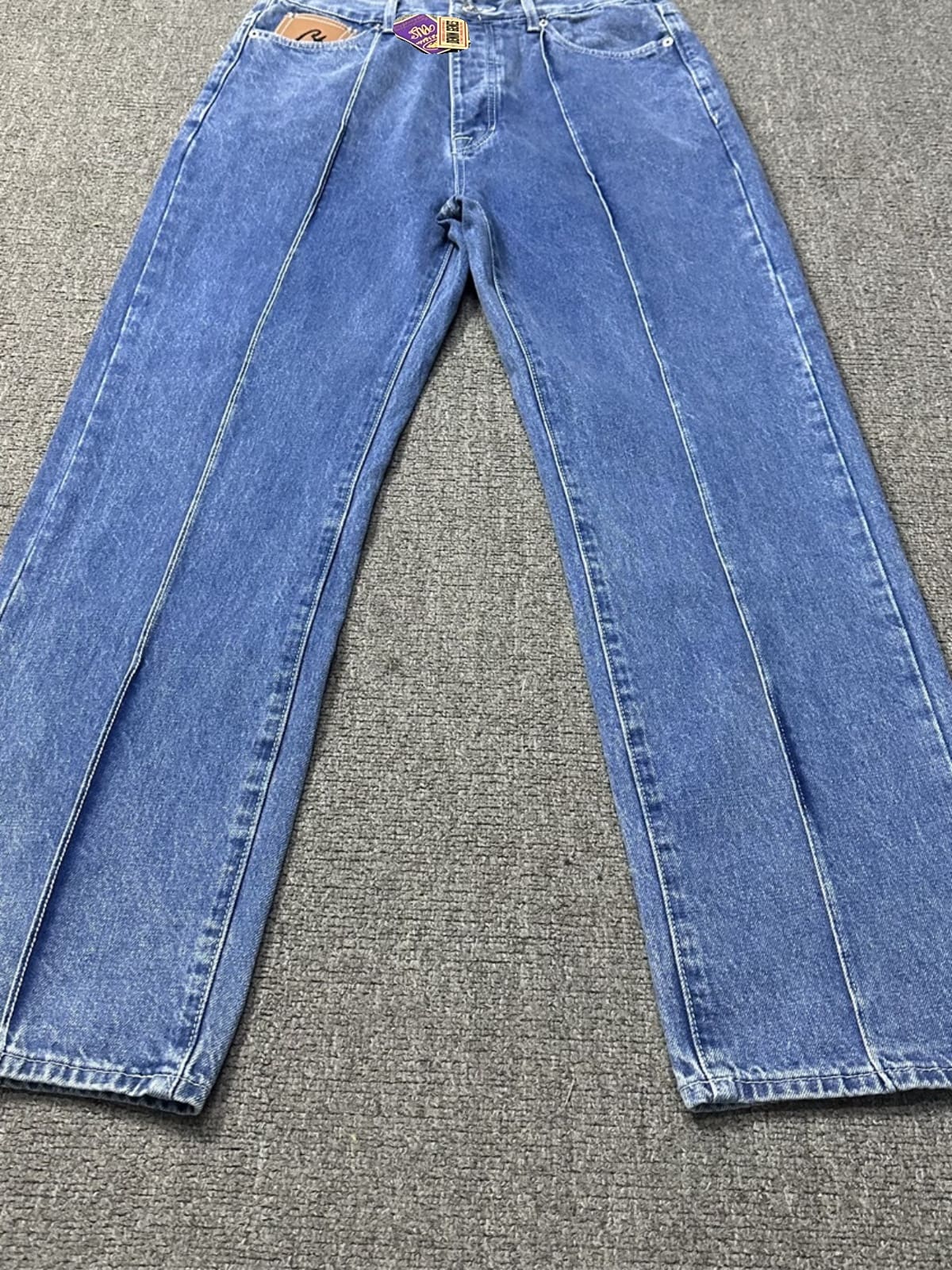 Corteiz Devil Island Denim Pants with Embroidered Logo