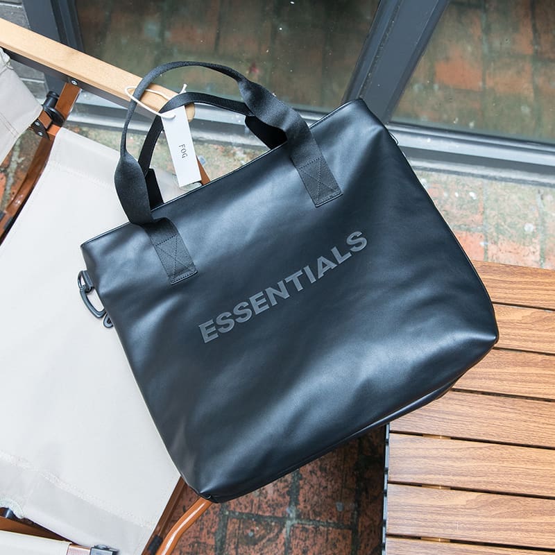 ESSENTIALS Tote Bag Soft Leather Shoulder Bag FOG Computer Handbag for Men and Women