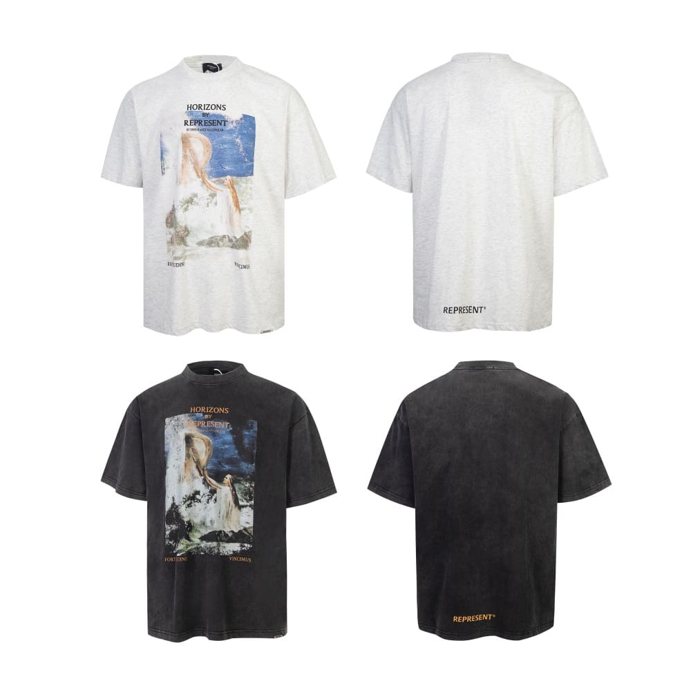 Represent Retro Washed High Street Loose Cotton T-Shirt for Men and Women