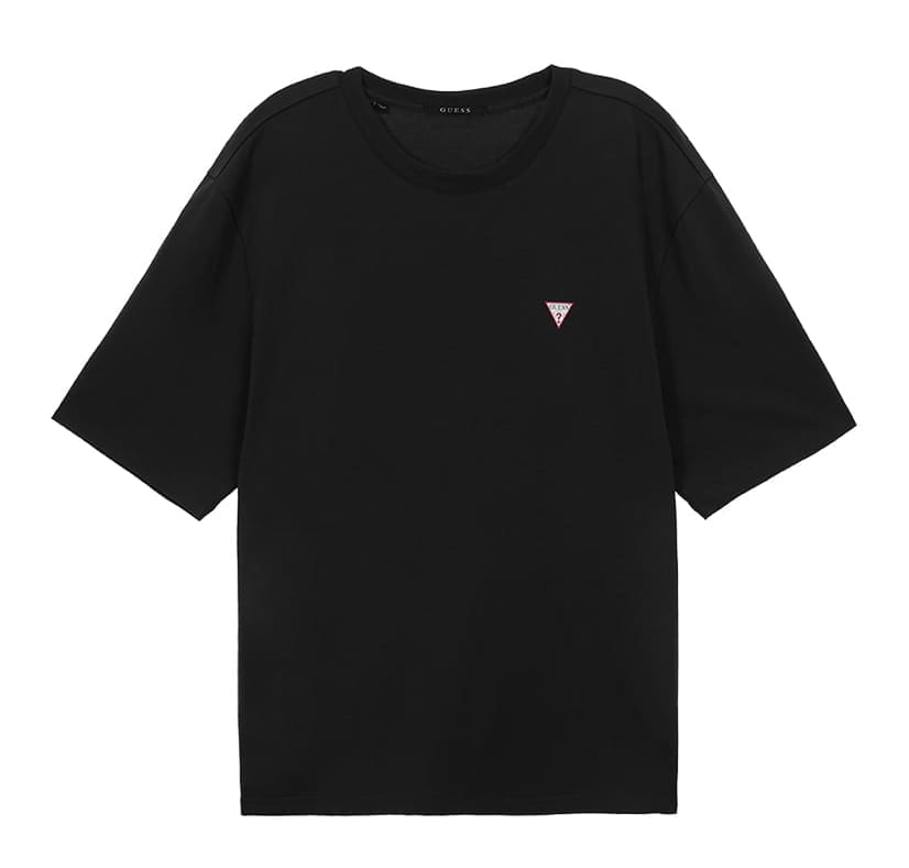 Guess Classic Inverted Triangle Print Short Sleeve T-Shirt for Couples