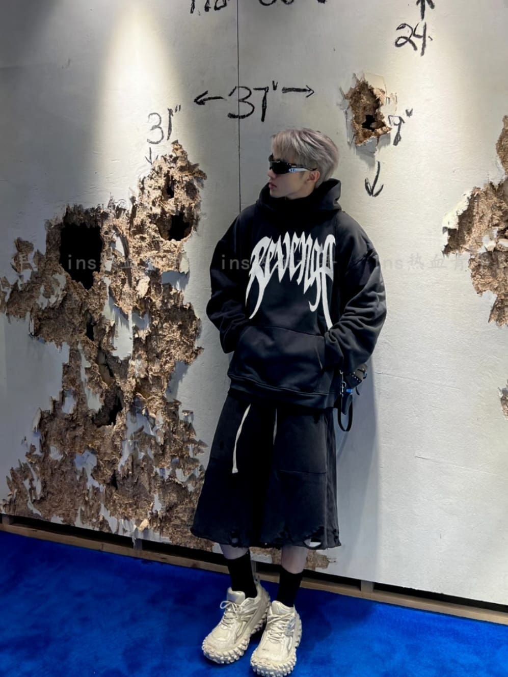 Revenge Rap Cream Logo Hoodie