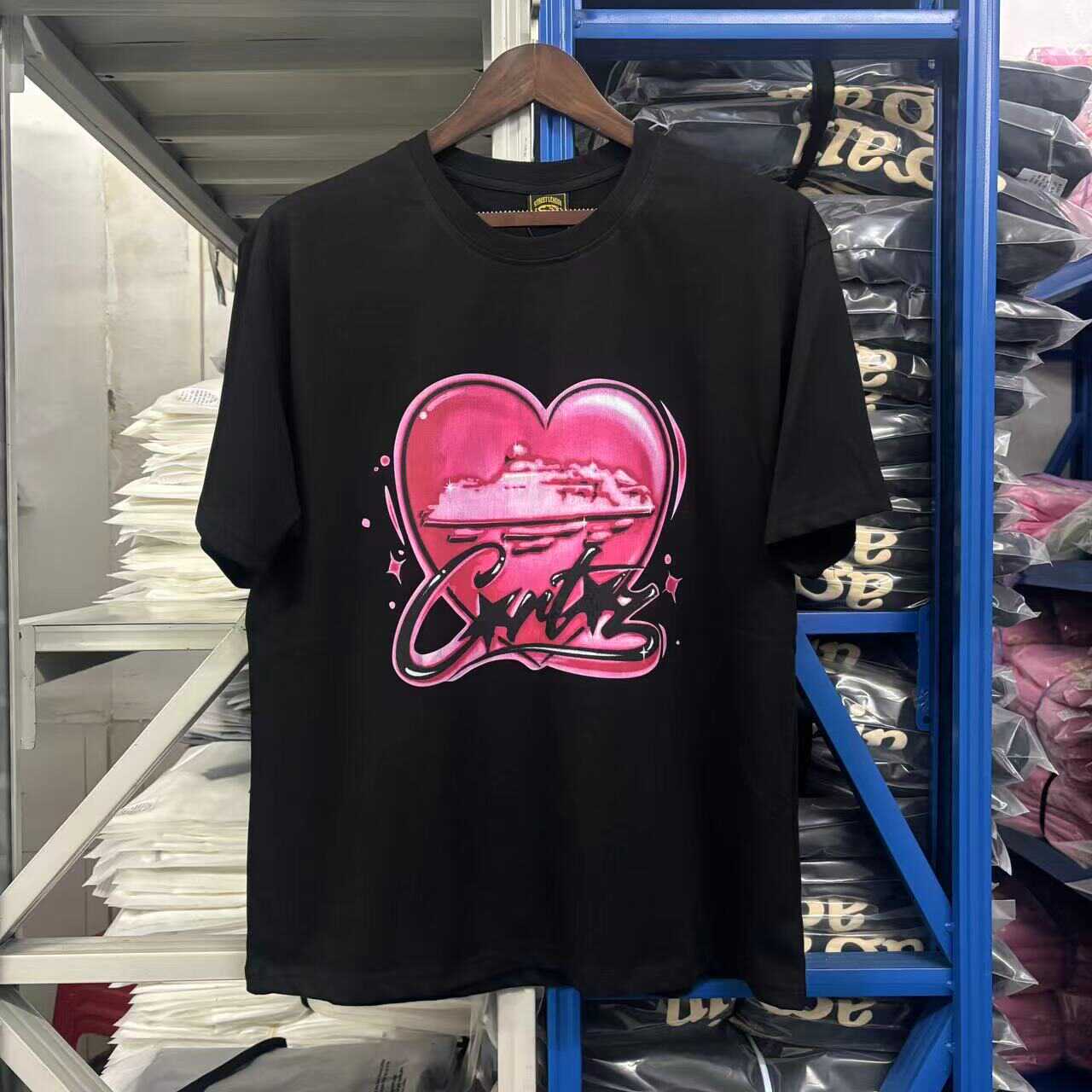 Corteiz Valentine’s Day Limited Round Neck Pullover Love Letter T-Shirt