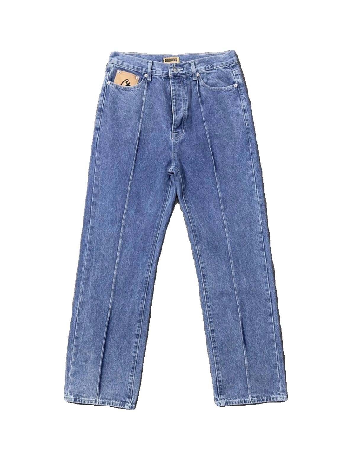 Corteiz Devil Island Denim Pants with Embroidered Logo