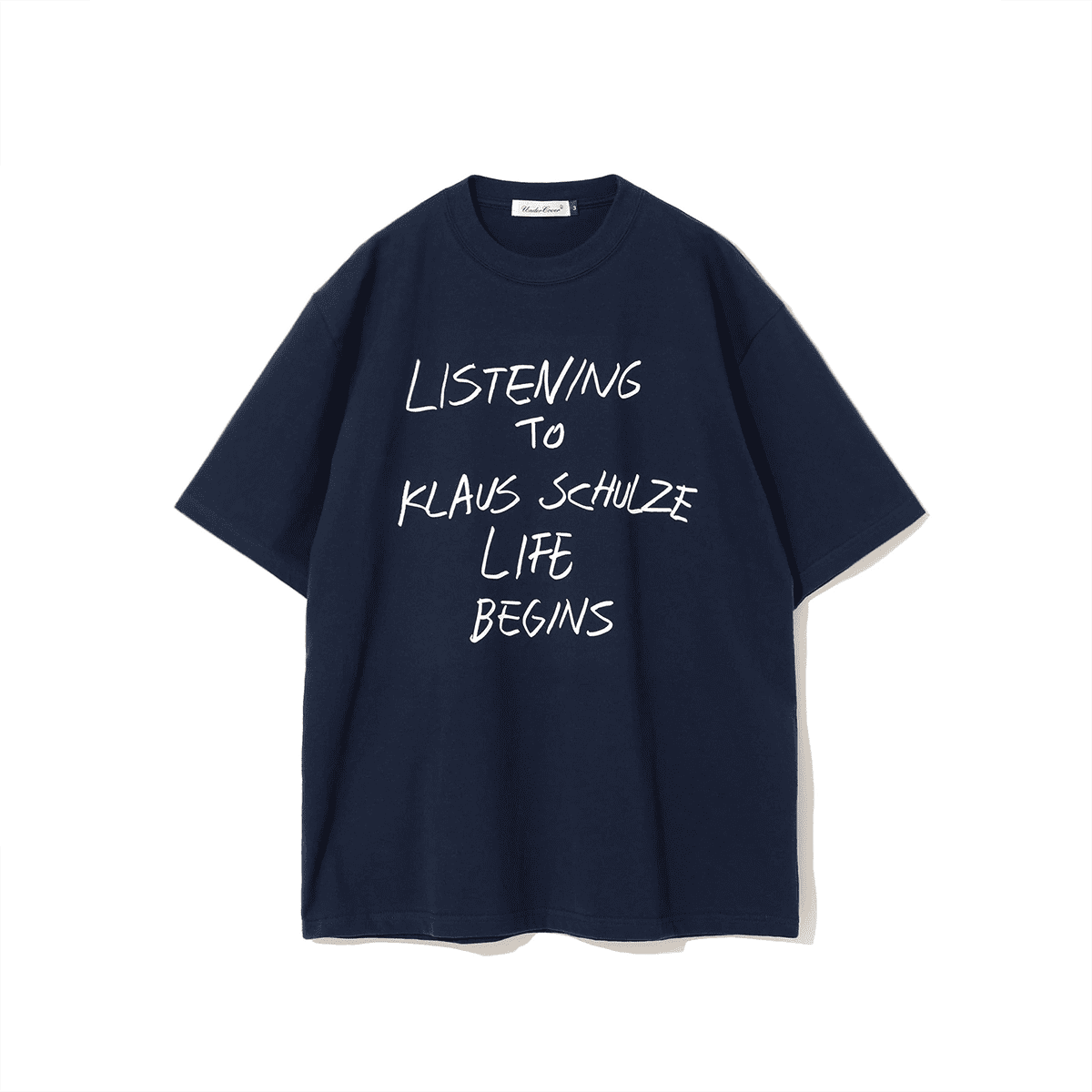 Undercover Retro Washed Letter Print Loose T-Shirt for Men and Women