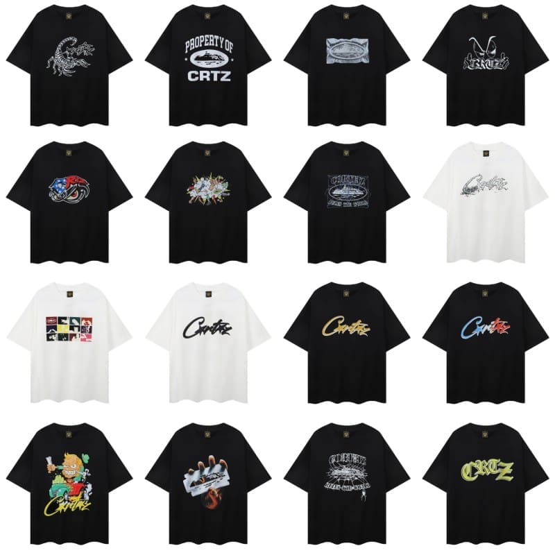 Corteiz Devil Island Graffiti Short Sleeve T-Shirt Summer Street Style