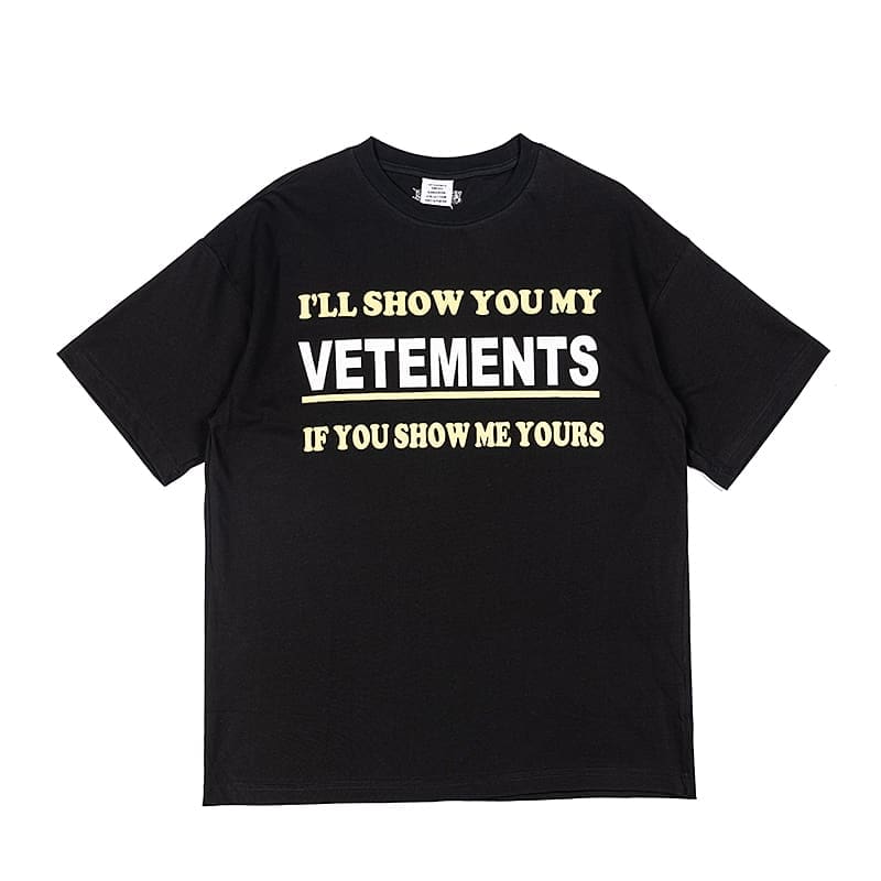 Vetements Letter Print Oversized Tee