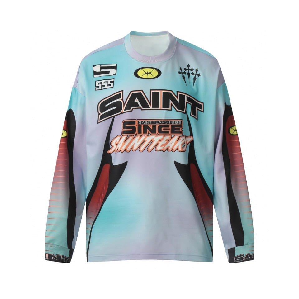 Saint Michael Vintage Loose Long Sleeve Drop Shoulder T-Shirt for Men