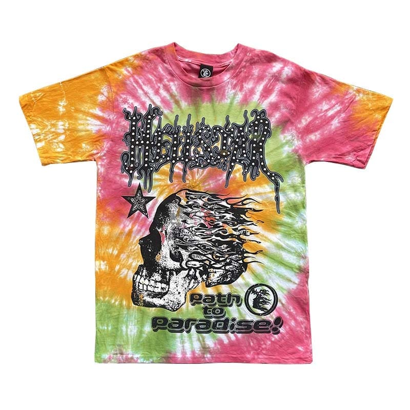 H*lst*r studios skull tie-dye tee