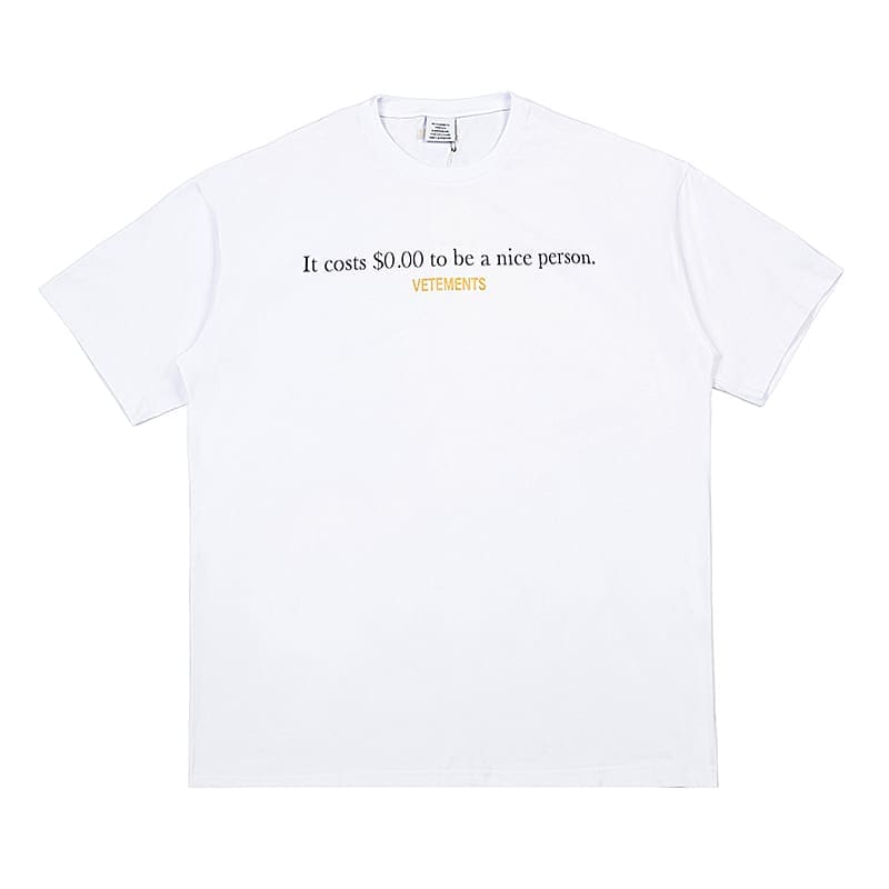 Vetements Letter Print Oversized Tee