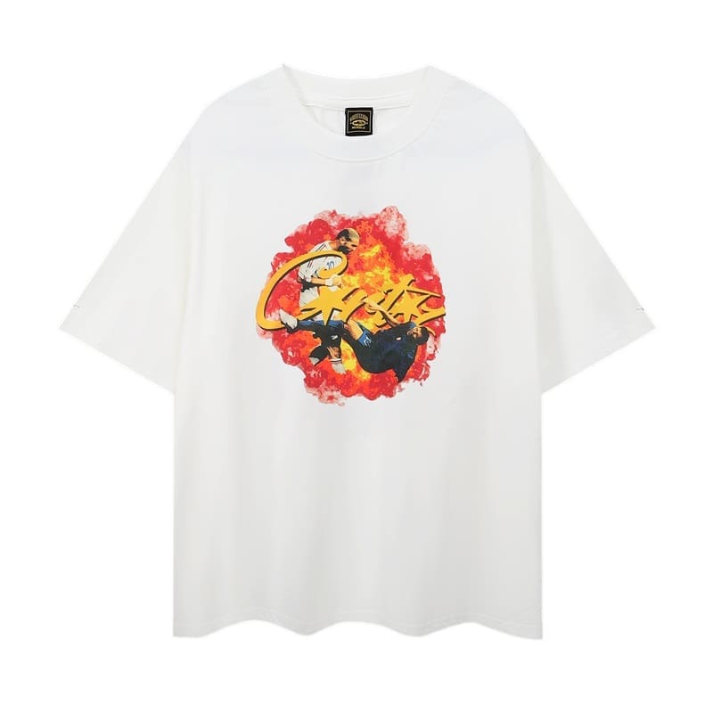 Corteiz Devil Island Graffiti Short Sleeve T-Shirt Summer Street Style