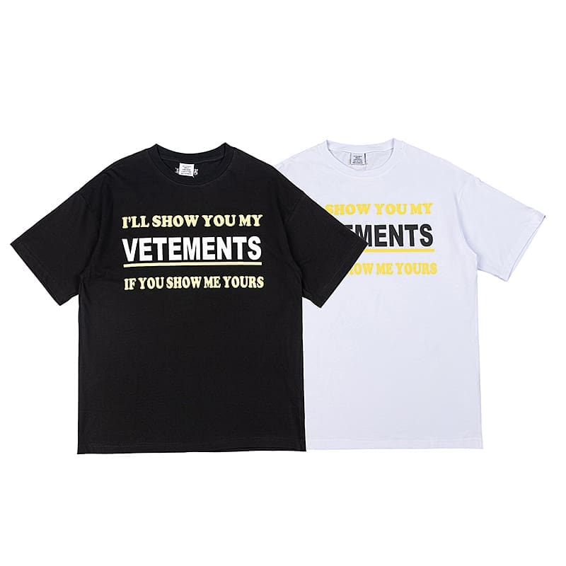 Vetements Letter Print Oversized Tee