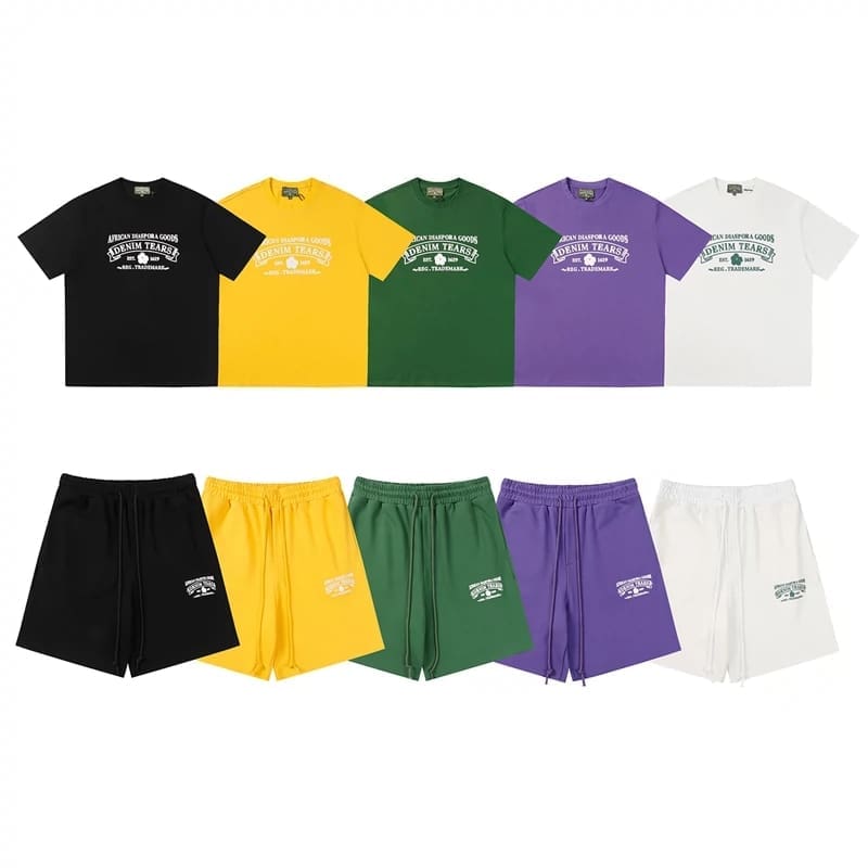 Denim Tears Kapok Letter Print T-Shirt & Shorts