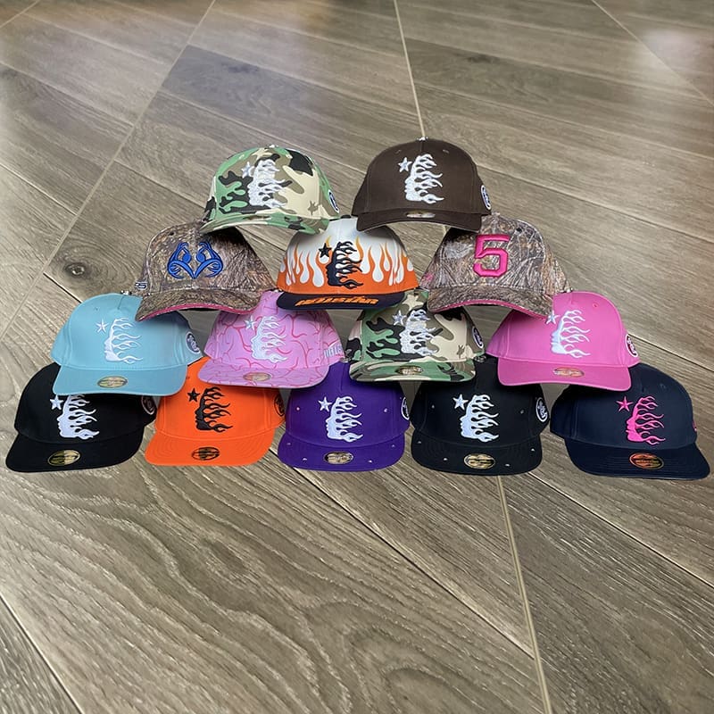 H*lst*r studios rhinestone logo fitted baseball hat for men and women