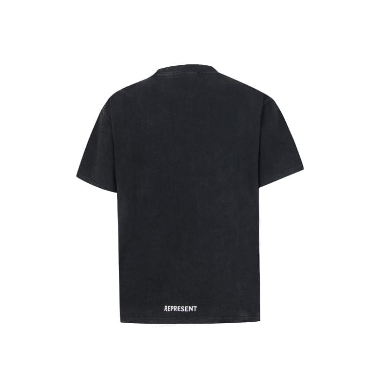 Represent Pegasus Print Retro Washed Distressed Short Sleeve T-Shirt