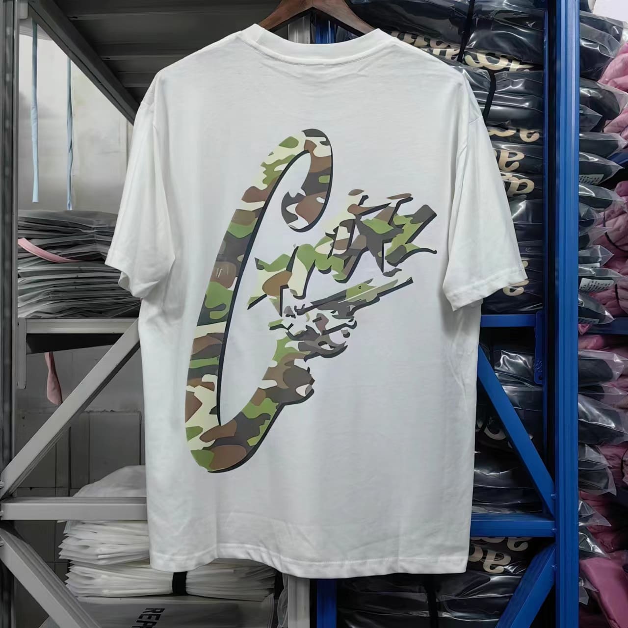 Corteiz Devil Island Printed Cotton Casual Round Neck T-Shirt for Men and Women