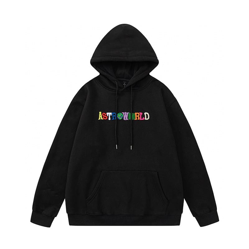 Travis Scott Rainbow Letter Embroidery Hoodie