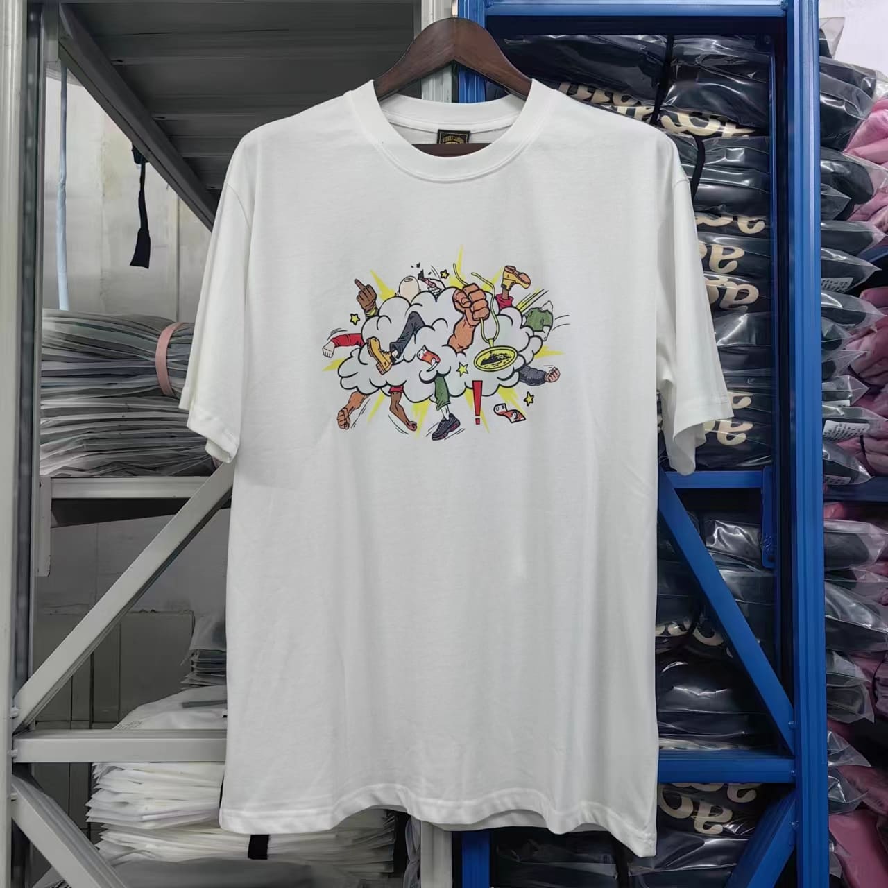 Corteiz Devil Island Printed Cotton Short Sleeve T-Shirt for Men and Women