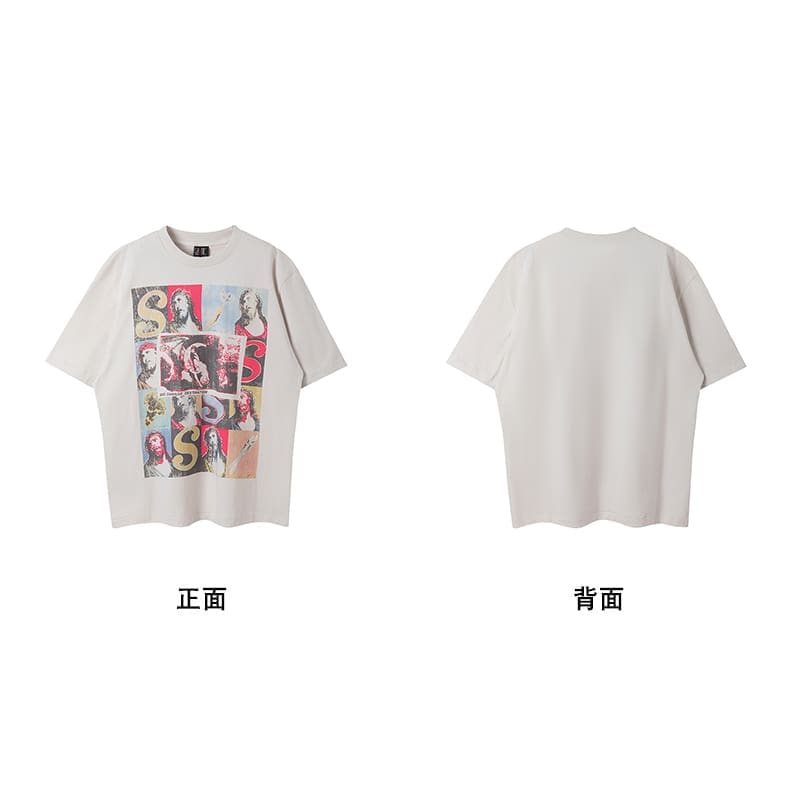 Saint Michael American Vintage Short-Sleeved T-Shirt Hip Hop Niche Style