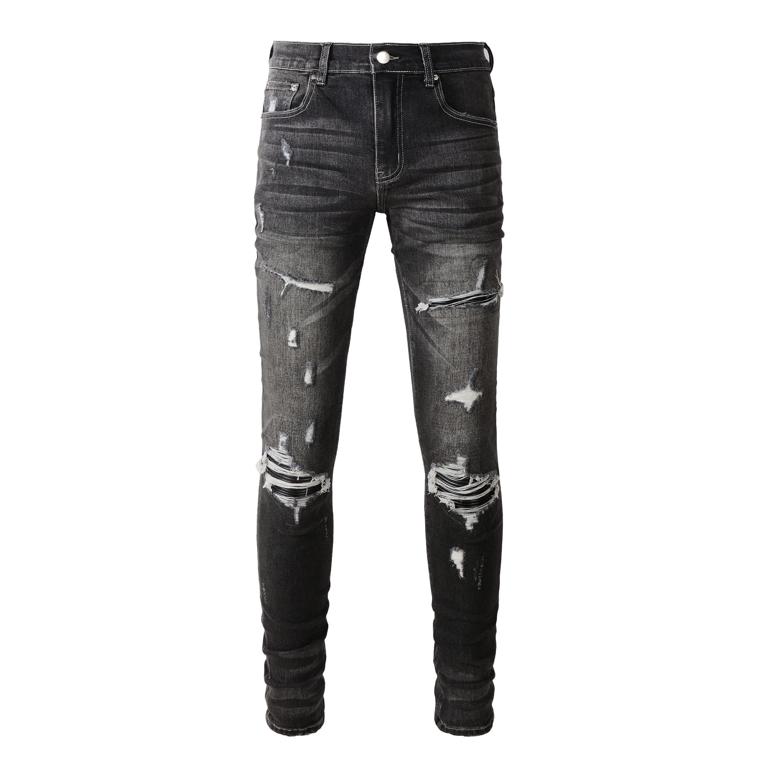 Xingx Patchwork Ripped Jeans 3