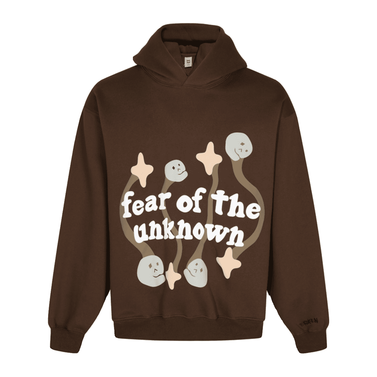 Broken Planet Puff Print Pullover Hoodie for Men and Women