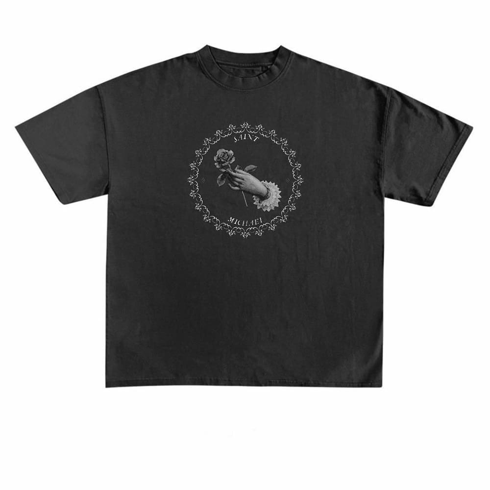 Saint Michael Handheld Rose Fog Tee