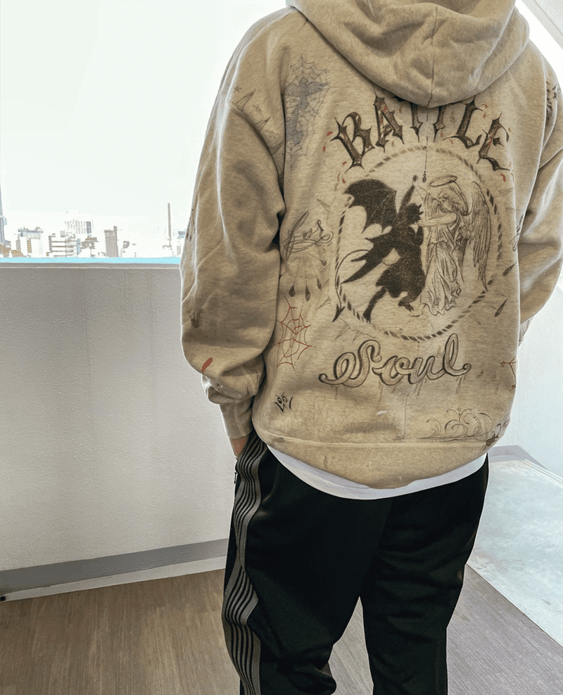 Saint Michael Graffiti Angel Devil Sweater