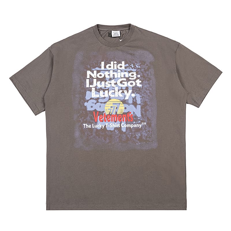 Vetements Letter Print Oversized Tee