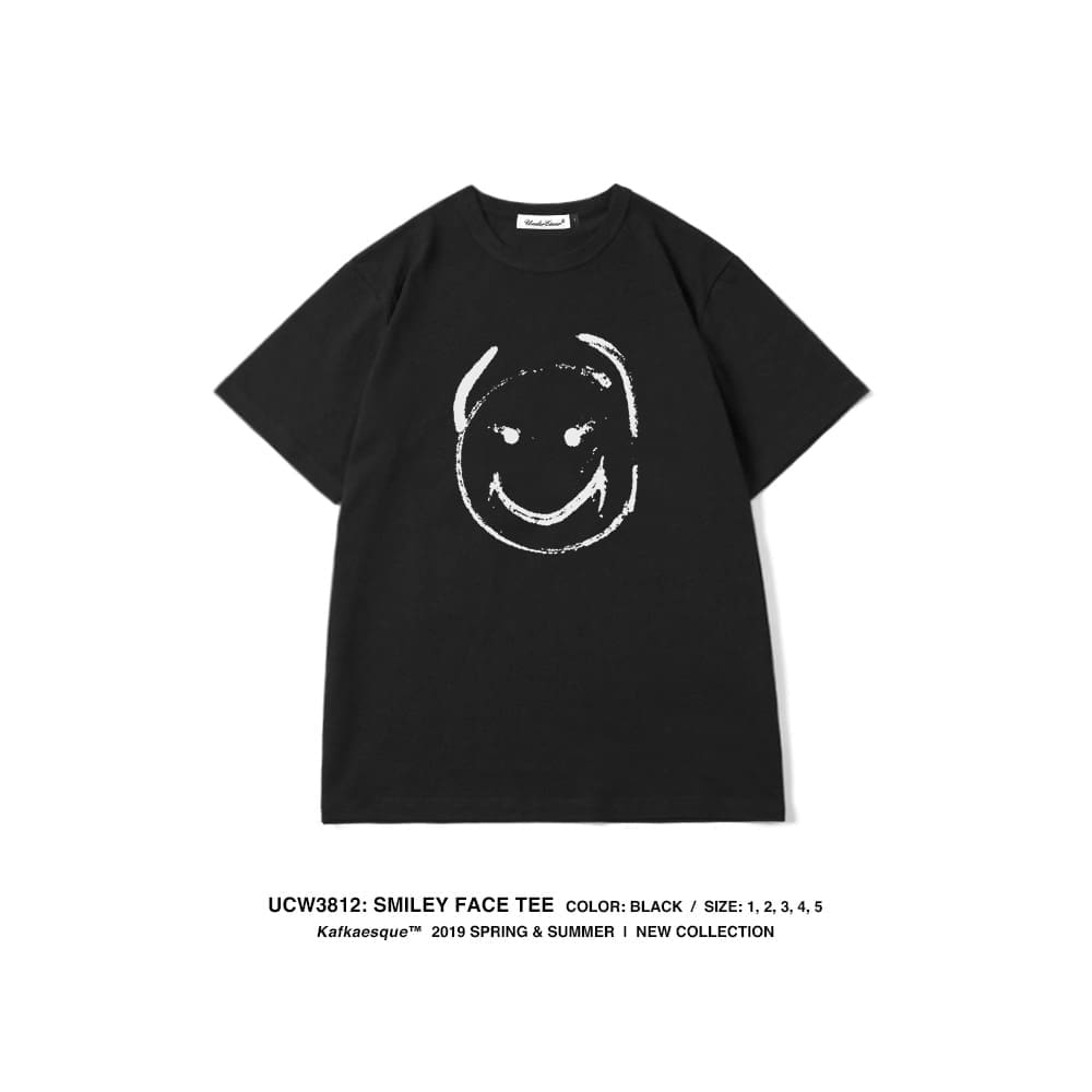 Undercover Original Graffiti Smiley Retro Trendy T-Shirt for Men and Women