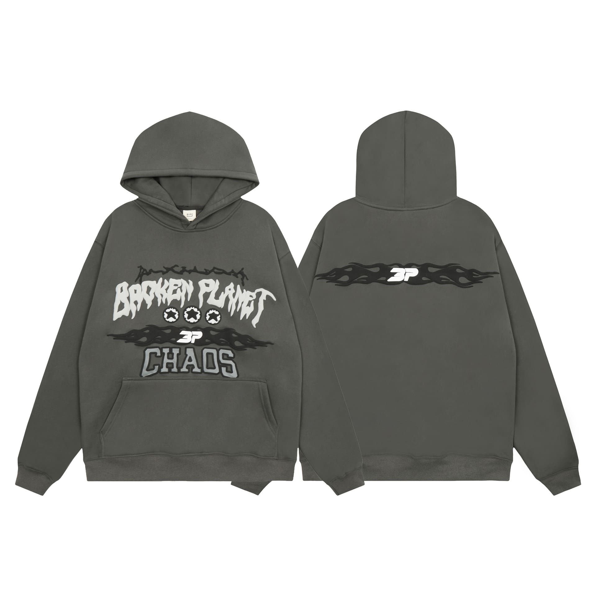 Broken Planet Spring Puff Print Hoodie for Men