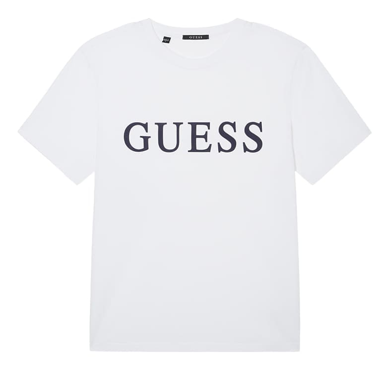 Guess Classic Inverted Triangle Print Short Sleeve T-Shirt for Couples