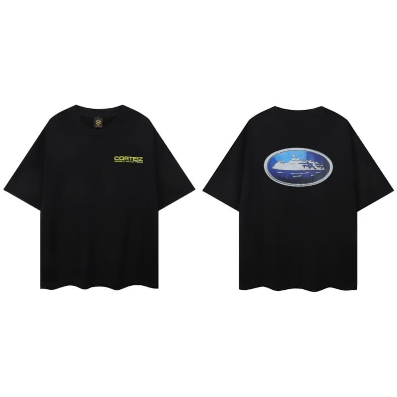 Corteiz Devil Island Graffiti Short Sleeve T-Shirt Summer Street Style