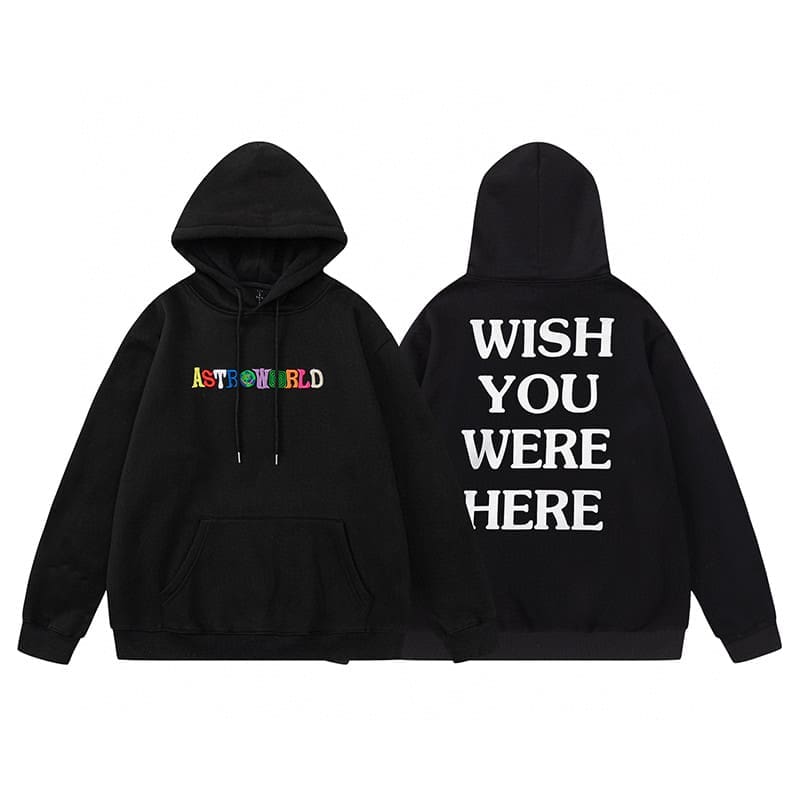 Travis Scott Rainbow Letter Embroidery Hoodie