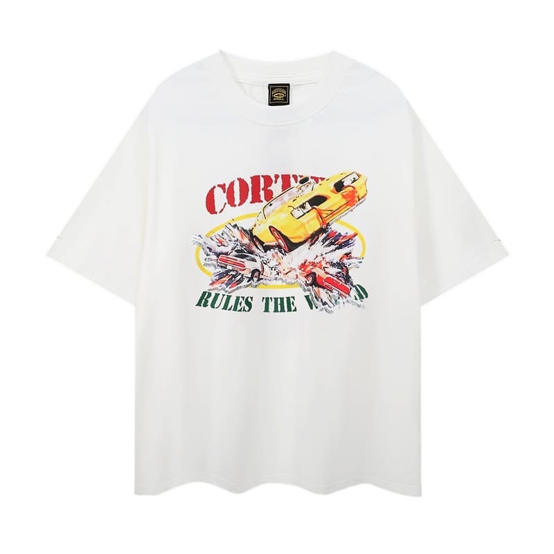 Corteiz Devil Island Graffiti Short Sleeve T-Shirt Summer Street Style