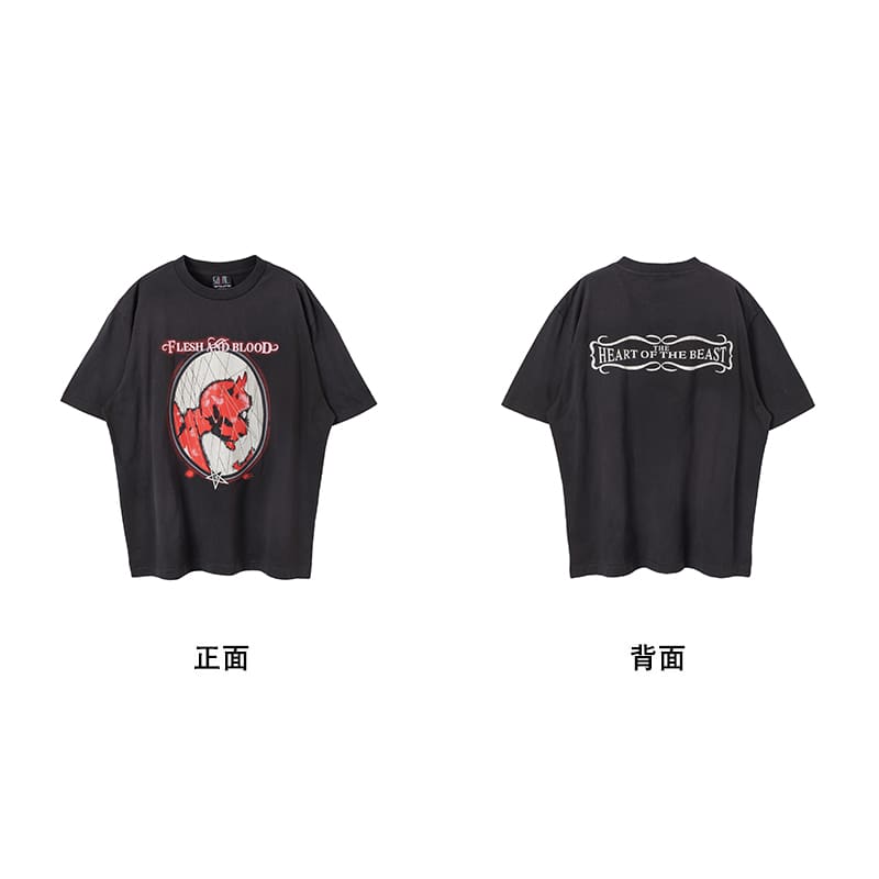 Saint Michael Vintage Short-Sleeved T-Shirt European Hip Hop Niche Style