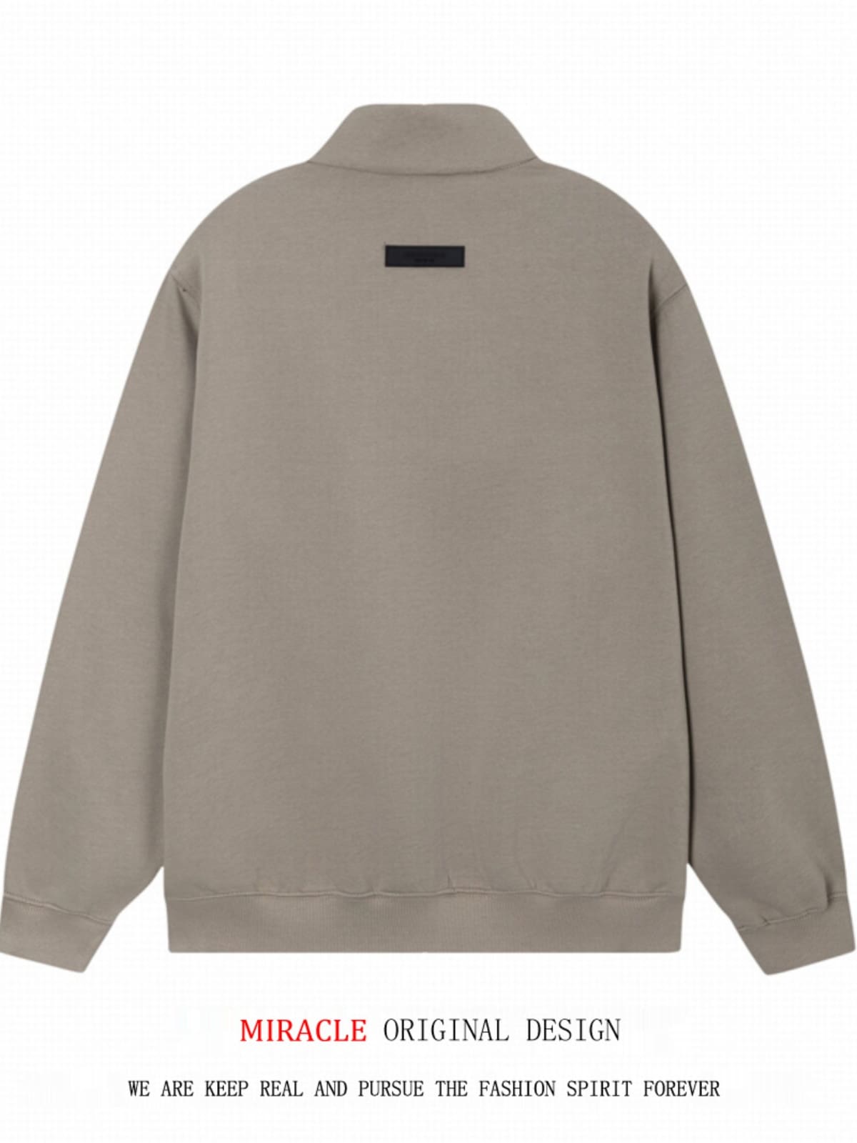 Fog Essentials Flocking Letter Zipper Jacket