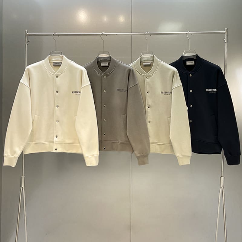 Fog Essentials Reflective Letter Baseball Sweater