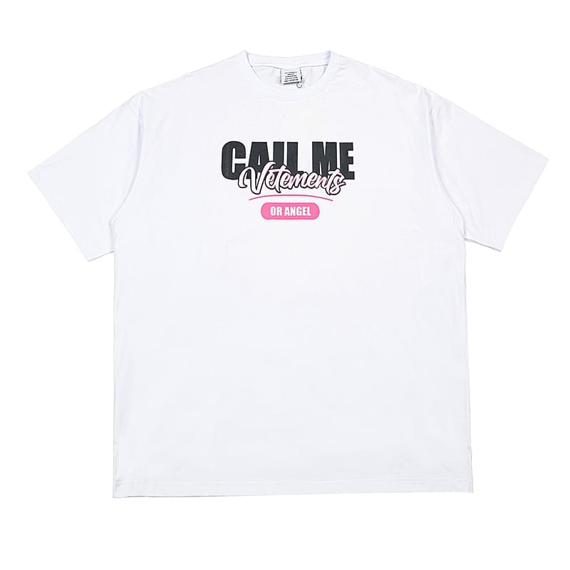 Vetements Letter Print Oversized Tee