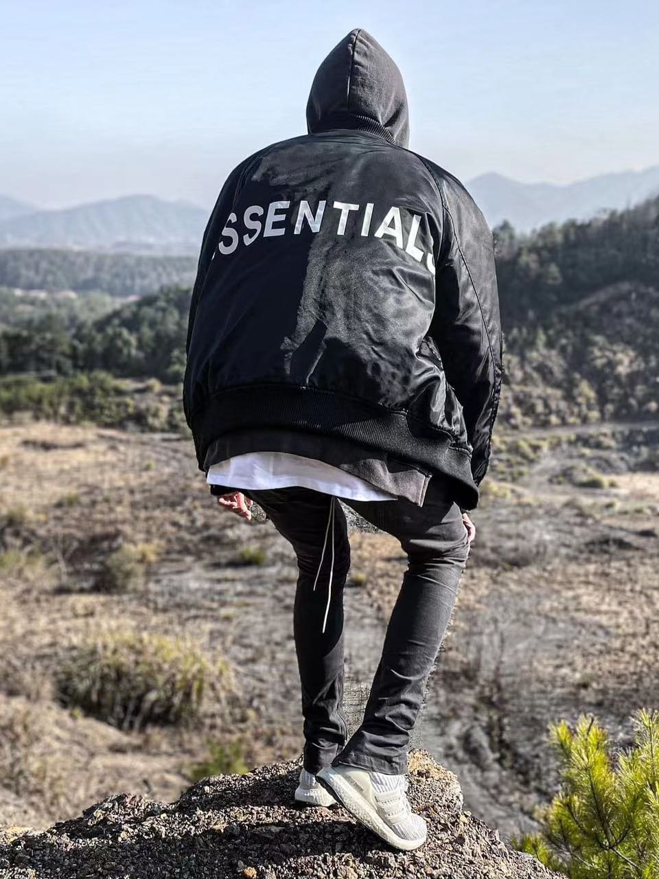 Fog Fear Of God Essentials Double Line Cotton Jacket