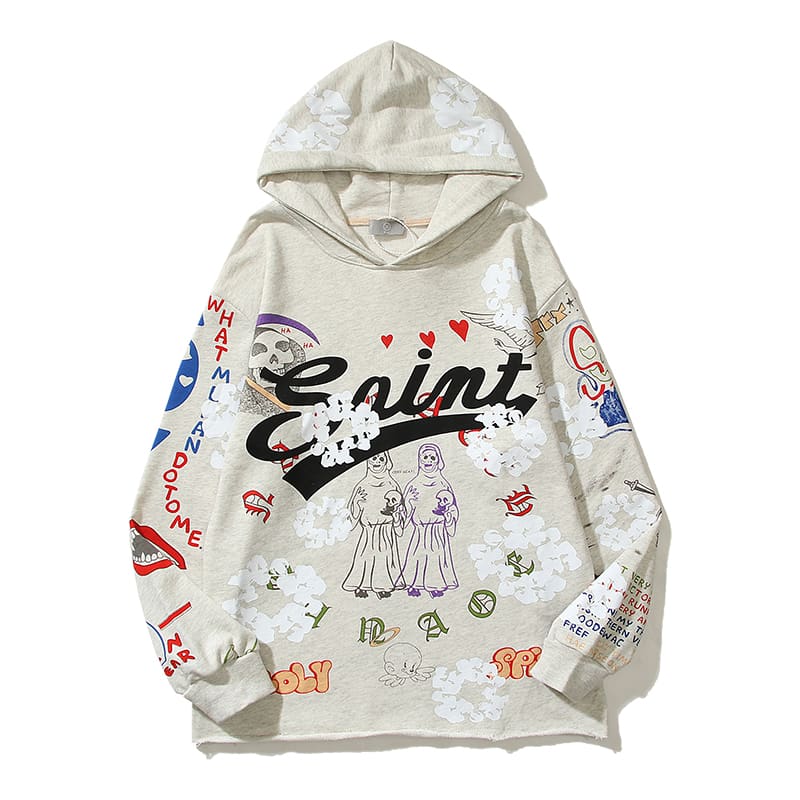 Saint Mixx Denim Tears Joint Hooded Sweater for Couples