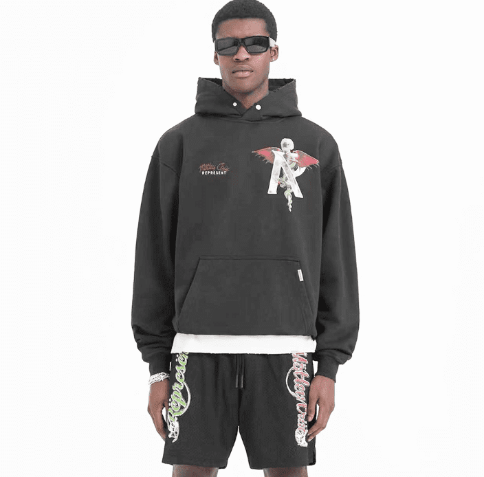 Represent Motley Crue Band Washed Vintage Distressed Hoodie