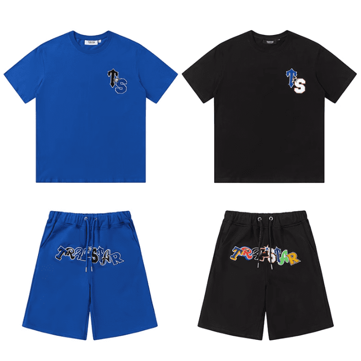 Trapstar New Color Towel Embroidery Short Sleeve T-Shirt and Sports Shorts Set