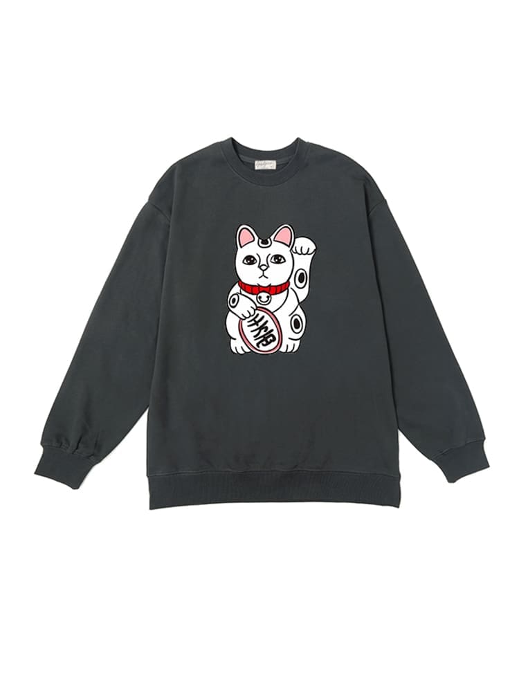 Yohji Yamamoto Fortune Cat Print Hoodie