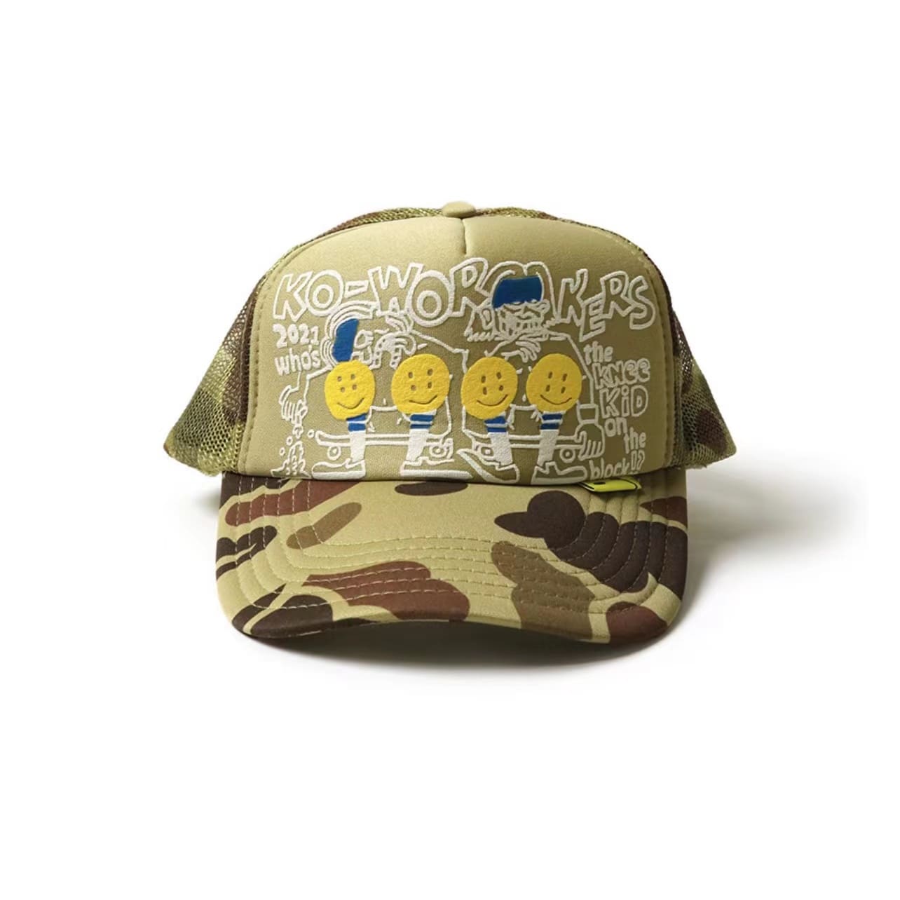 Kapital Smiley Mesh Baseball Cap