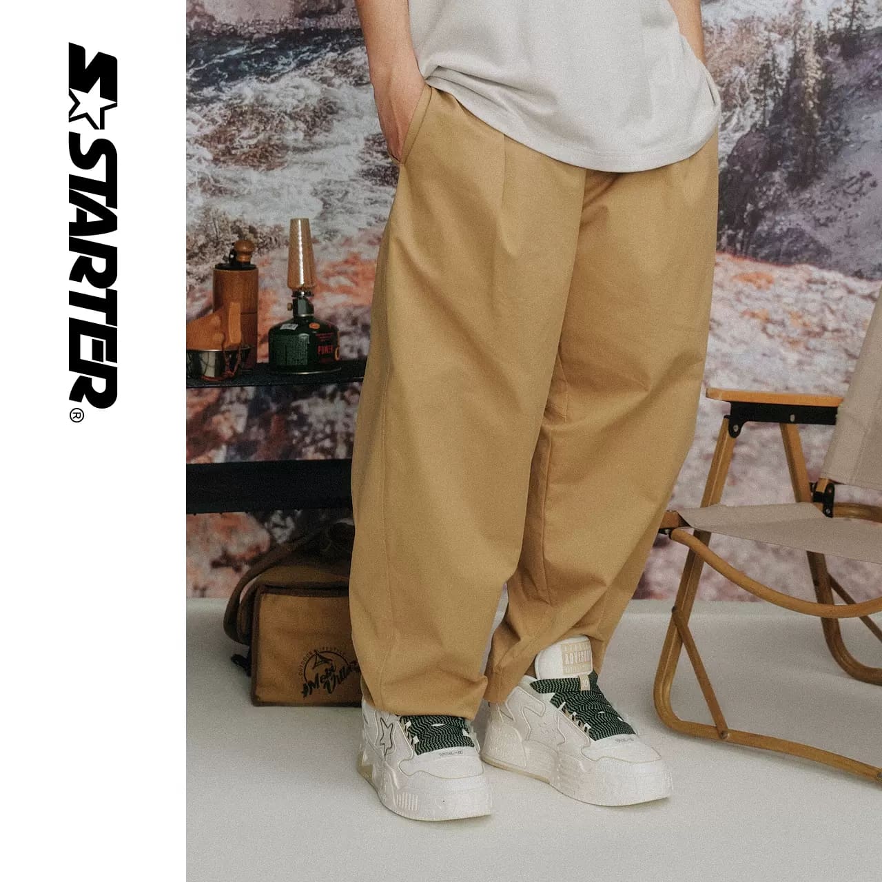 Starter 2023 Spring Outdoor Pleated Casual Men’s Trousers