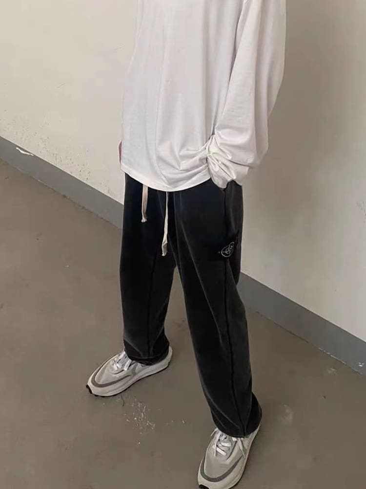 Stone Island Washed Distressed Cotton Pants