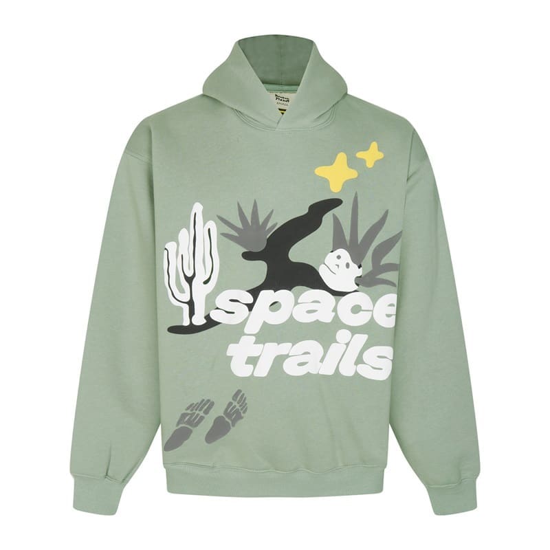 Broken Planet Puff Print Pullover Hoodie for Men and Women