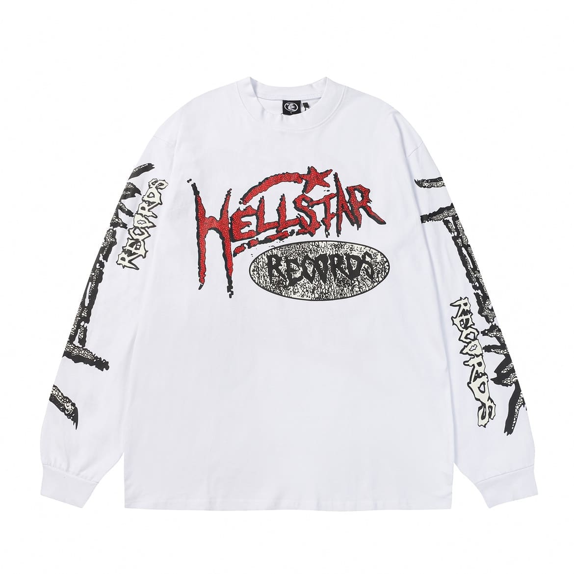 H*lst*r records crewneck hoodie evil spirit music box print long sleeve t-shirt