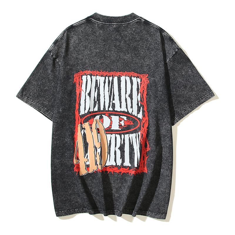 Corteiz Devil Island Washed Joint T-Shirt Short Sleeve Summer